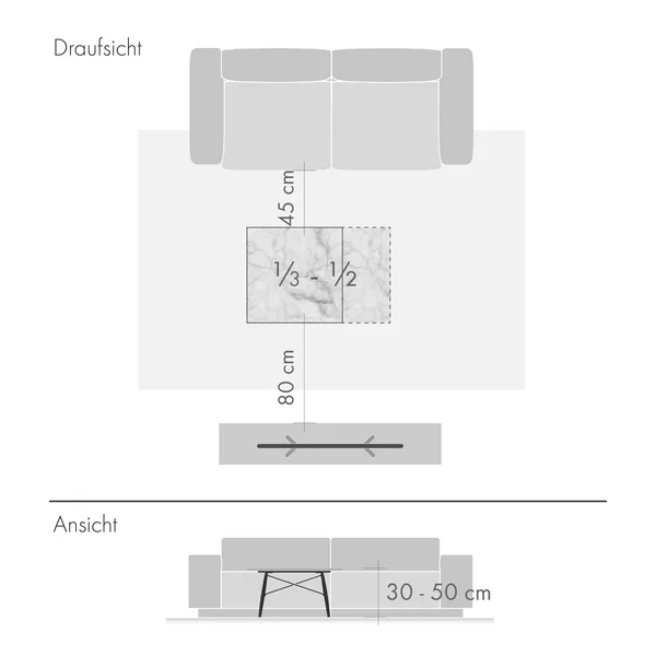 Diese Maße sollte ein Couchtisch haben