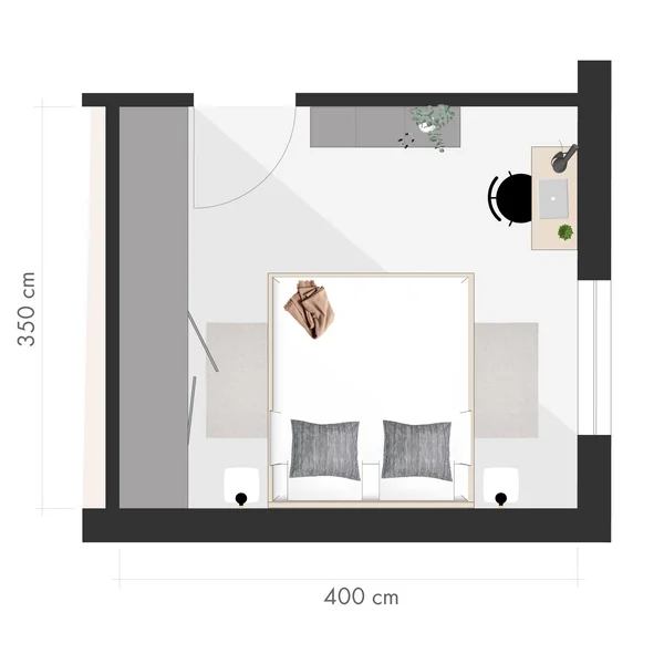 Arbeitsecke einrichten - kleines Schlafzimmer