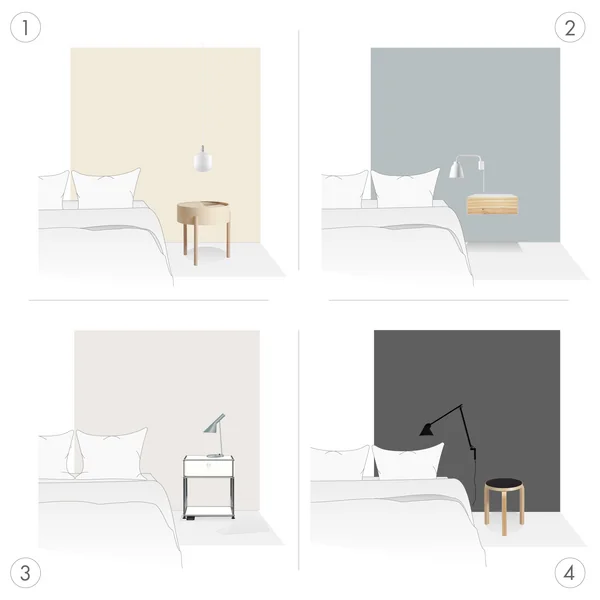 Nachtische und Nachtischlampen