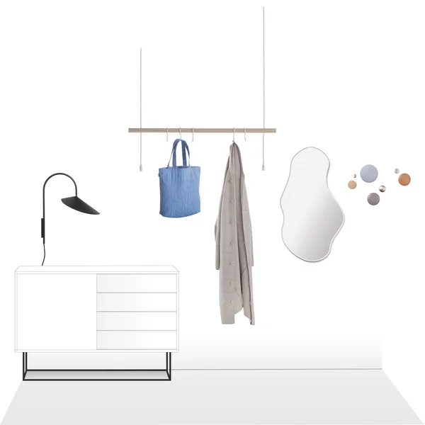 "The Dots" von Muuto als Wandgestaltung im Schlafzimmer