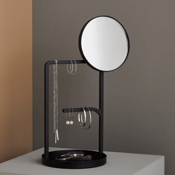 Der Muse Tischspiegel von Woud in schwarz