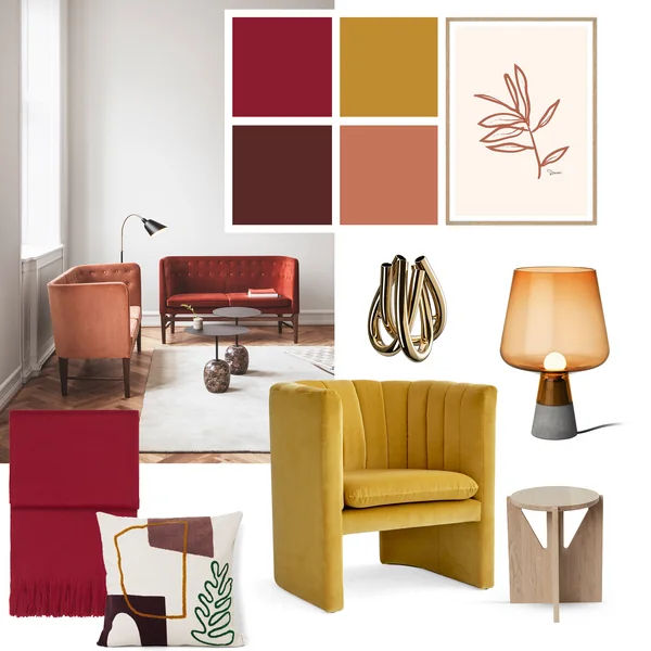 Wohnzimmer einrichten im Indian-Summer-Look