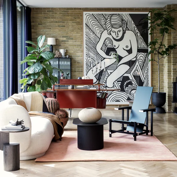 ferm Living - Podia Couchtisch, schwarz