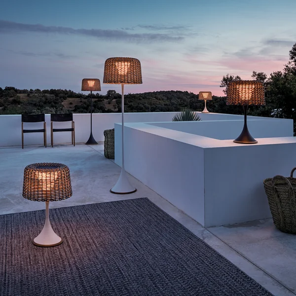 Die unterschiedlichen Ambient Mesh Lantern Akku LED-Leuchten von Gloster