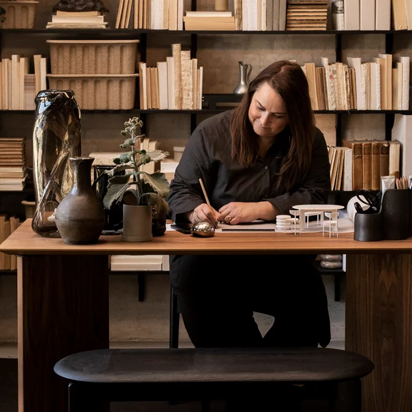 ferm Living - Water Swirl Vase, hellgelb