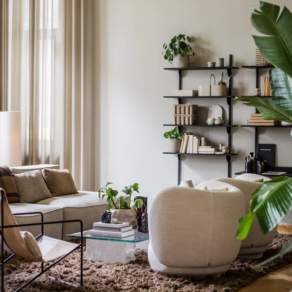 ferm Living - Sector Wandregal triple, Esche schwarz