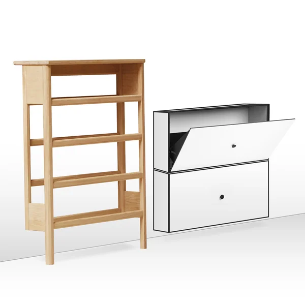 PUK - Schuhaufbewahrung - Grafik - offen vs geschlossen