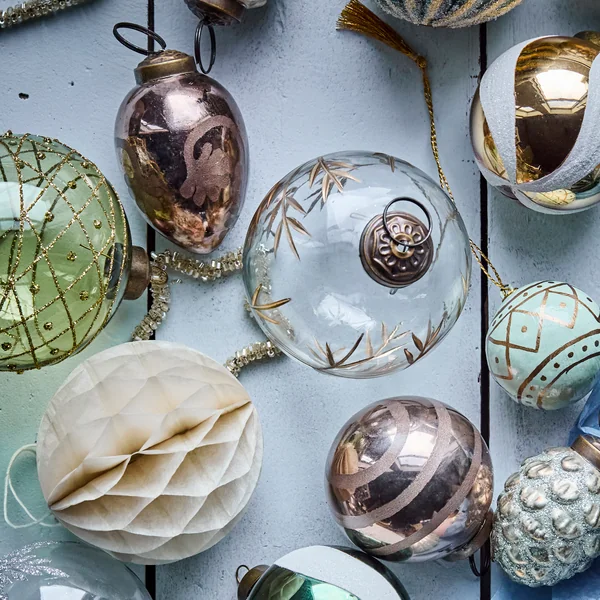 House Doctor - Leaf Ornament, Ø 7,5 cm, klar / gold