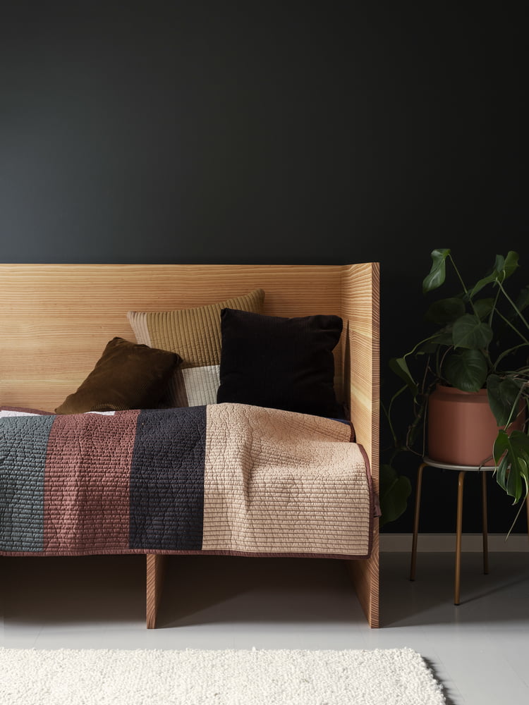 ferm Living - Shay Patchwork Steppdecke, zimt