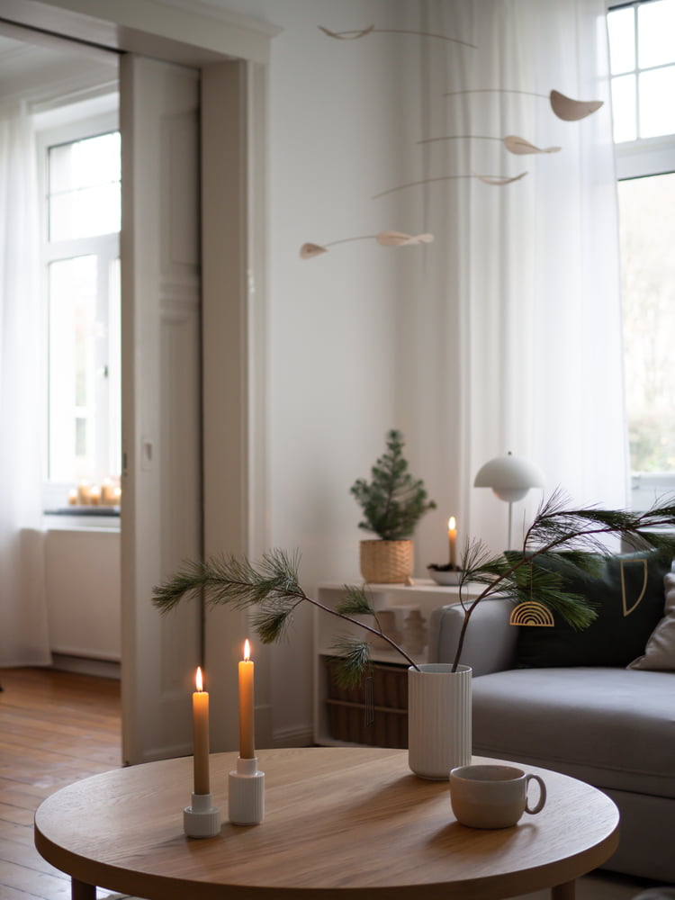 Lyngby Porcelæn - Kerzenhalter Cecile Toklum, weiß