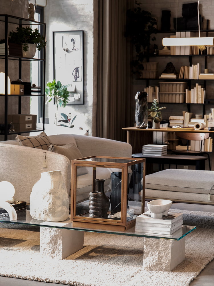 ferm Living - Mineral Couchtisch, weiß