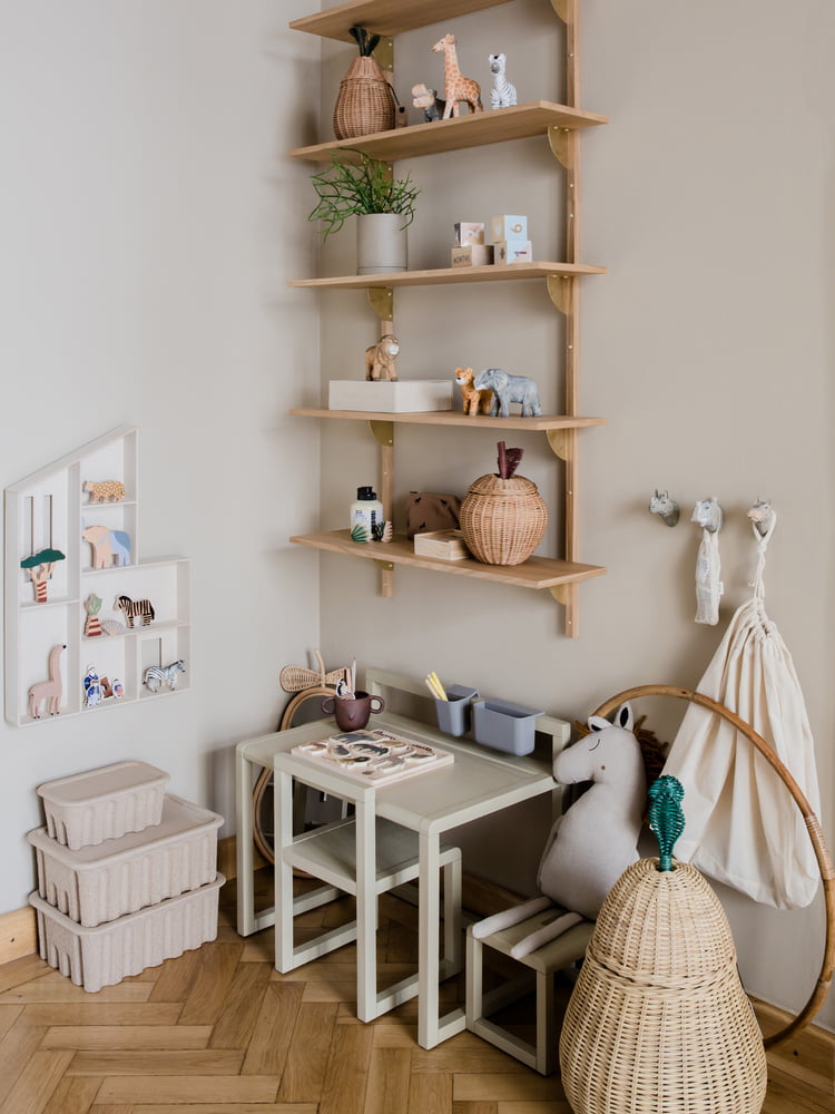 ferm Living - Aufbewahrungskorb Birne, natur/grün